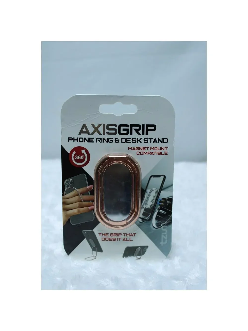 AXISGRIP Phone Ring & Desk Stand 360° Cell Phone Mount Magnet Compatible
